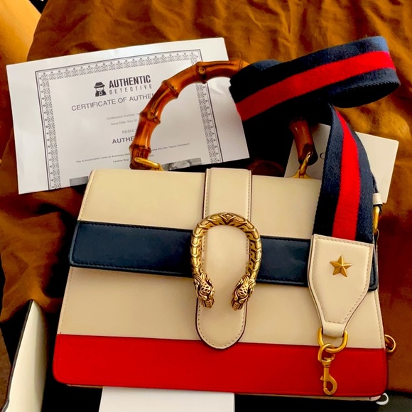 AUTHENTIC GUCCI DIONYSUS 2 WAY LEATHER BAG - Picture 1 of 13